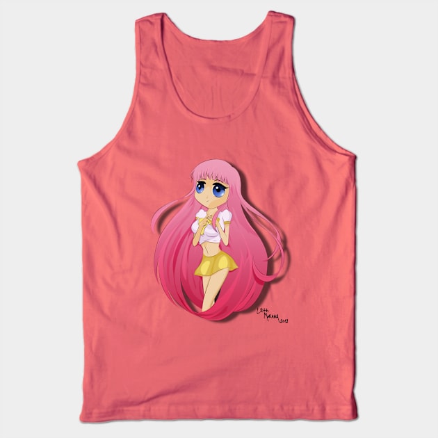 Anime Girl Tank Top by Liwengwen